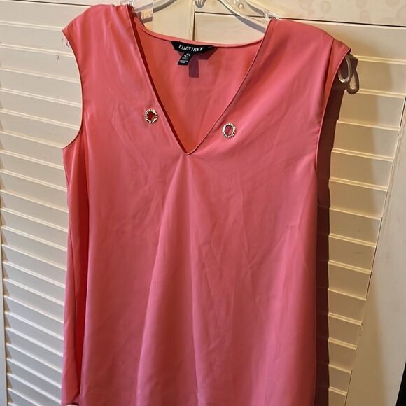 Ellen Tracy, pink sleeveless, blouses, size small - Picture 3 of 4